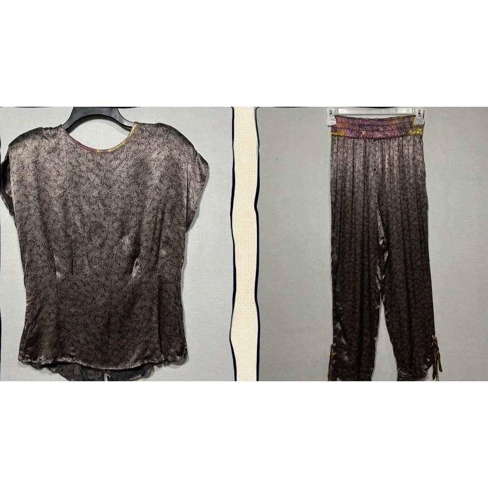 Vintage Platinum Dorothy Schoelen 2‎ Piece Set Size 10/ Medium Brown Artsy Boho